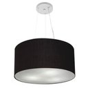 Ver imagem 1 de Lustre Pendente Cilíndrico Vivare Md-4185 Cúpula em Tecido 45x21cm - Bivolt - Preto - Bivolt