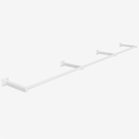 Ver imagem 1 de Arara de Parede para Loja Modelo Premium Leve Comac - 8 Tamanhos - Branco - 225cm