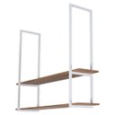 Ver imagem 3 de Nicho Branco Prateleira Suspensa Teto Sala Madeirado 1.20mt