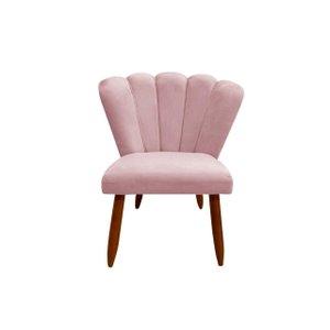 Poltrona Cadeira Pétala Penteadeira - Dritex:suede Rose