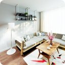 Ver imagem 2 de Nicho Branco Prateleira Suspensa Teto Sala Preta 1.20mt
