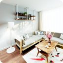 Ver imagem 2 de Nicho Branco Prateleira Suspensa Teto Sala Madeirado 100cm