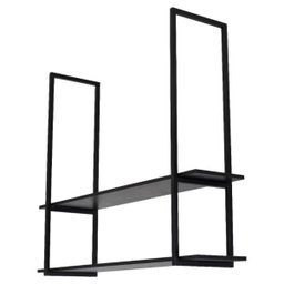 Nicho Preto Prateleira Suspensa Teto Sala Preta 100cm - 3