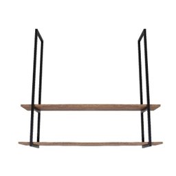 Nicho Preto Prateleira Suspensa Teto Banheiro madeira 100cm - 4