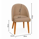Ver imagem 3 de Kit 8 Cadeiras Estofada Moderna Sala de Jantar Lua Capuccino