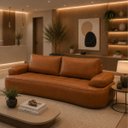 Ver imagem 2 de Sofá Yafa 190cm 2 Lugares Moderno Sala Consultório: Marrom / Courino Sintético