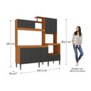 Ver imagem 3 de Kit 3 Peças Cozinha Alice 8 Portas 2 Gavetas + Balcão Cooktop + Nicho