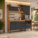 Ver imagem 5 de Kit 3 Peças Cozinha Alice 8 Portas 2 Gavetas + Balcão Cooktop + Nicho