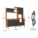 Ver imagem 7 de Kit 3 Peças Cozinha Alice 8 Portas 2 Gavetas + Balcão Cooktop + Nicho