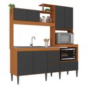 Ver imagem 6 de Kit 3 Peças Cozinha Alice 8 Portas 2 Gavetas + Balcão Cooktop + Nicho