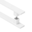 Ver imagem 3 de Puxador De Porta Pivotante Barra Chata Duplo Branco 1.50mt