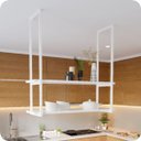 Ver imagem 1 de Nicho Branco Prateleira Suspensa Teto Cozinha Branca 80cm