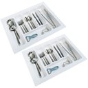 Ver imagem 6 de Kit 02 Organizador Divisor de Talheres para Gaveta M04 Bandeja 57,2x44 Cm Separador Branco - Inoviza