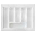 Ver imagem 1 de Kit 02 Organizador Divisor de Talheres para Gaveta M04 Bandeja 57,2x44 Cm Separador Branco - Inoviza