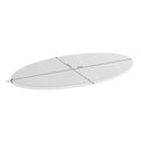 Ver imagem 2 de Tampo Mesa Sala de Jantar Madeirado C/vidro Ta61 Redondo 105x180cm Off White C/ Vidro Off White -