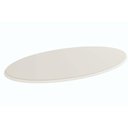 Ver imagem 1 de Tampo Mesa Sala de Jantar Madeirado C/vidro Ta61 Redondo 105x180cm Off White C/ Vidro Off White -