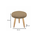 Ver imagem 3 de Poltrona Opala Cadeira Decorativa + Banqueta Bela Móveis: Azul Marinho