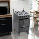 Ver imagem 2 de Fogão Delicato 4 Bocas Porta com Visor Vidro Duplo Mesa Aço Inox com Forno 52 L Compacto e Moderno