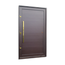 Ver imagem 1 de Porta Pivotante Alumínio Lambril c/Pux.e.Elite Marrom Corten Gold 240x130 Brimak
