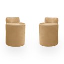 Ver imagem 1 de Kit Puff Banqueta Alto Confortável Reforçado Minimalista Roma Suede