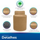 Ver imagem 3 de Kit Puff Banqueta Alto Confortável Reforçado Minimalista Roma Suede