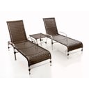 Ver imagem 4 de Kit 4 Cadeiras e Mesa, 2 Espreguiçadeiras, 1 Balanço Ninho e 1 Chaise em Alumínio - Azul Turquia