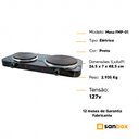 Ver mais imagens de Fogão Elétrico Agratto de Mesa Fmp-01 2 Bocas Preto 2500w - 127v