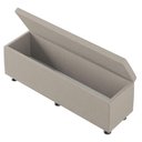 Ver imagem 4 de Baú Sapateira Estofada Casal Queen Size 160 Cm Júpiter Linho Skybox Bege