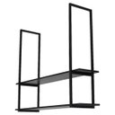 Ver imagem 3 de Nicho Preto Prateleira Suspensa Teto Cozinha Preta 1.20Mt