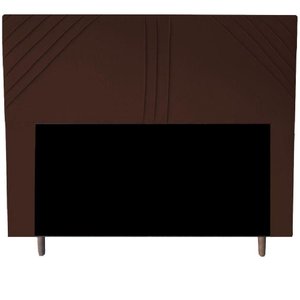 Cabeceira Cama Box Casal Lisboa 140 Cm Suede Marrom