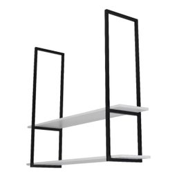 Nicho Preto Prateleira Suspensa Teto Cozinha Branca 60cm - 4