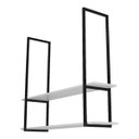Ver imagem 4 de Nicho Preto Prateleira Suspensa Teto Cozinha Branca 60cm