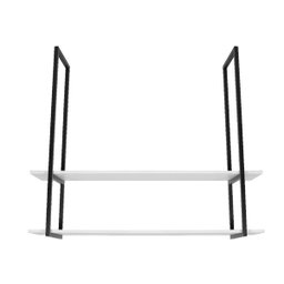 Nicho Preto Prateleira Suspensa Teto Cozinha Branca 100cm - 3