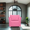 Ver imagem 2 de Poltrona Cadeira Decorativa para Sala e Quarto Lisboa Suede Rose