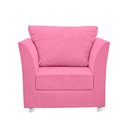 Ver imagem 1 de Poltrona Cadeira Decorativa para Sala e Quarto Lisboa Suede Rose