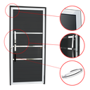 Ver imagem 2 de Porta Alumínio Lambril Evolution c/Puxador e.Mix Preto 100 Brimak