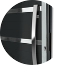 Ver imagem 3 de Porta Alumínio Lambril Evolution c/Puxador e.Mix Preto 100 Brimak