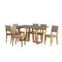 Ver imagem 2 de Conjunto Sala de Jantar Dora em Madeira Maciça 6 Cadeiras Linho Fendi