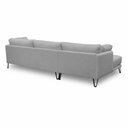 Ver imagem 7 de Sofá Sala de Estar Atena Chaise Esquerdo Pés de Ferro 284cm 5 Lugares Linho Cinza M1 - Monari Design