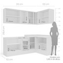 Ver imagem 3 de Cozinha 6 Peças com Rodapé Pérola Yescasa