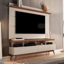 Ver imagem 1 de Rack com Painel para TV Até 70 Polegadas Vivare Wood 2 Gavetas Off White/Freijó - Giga Móveis