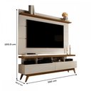 Ver imagem 3 de Rack com Painel para TV Até 70 Polegadas Vivare Wood 2 Gavetas Off White/Freijó - Giga Móveis
