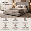 Ver imagem 3 de Conjunto King Cama Japonesa Cabeceira Milano Moderna Luxo Premiun Elegante Divani com Cabeceira em L
