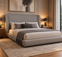 Ver imagem 1 de Conjunto King Cama Japonesa Cabeceira Milano Moderna Luxo Premiun Elegante Divani com Cabeceira em L
