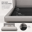 Ver imagem 5 de Conjunto King Cama Japonesa Cabeceira Milano Moderna Luxo Premiun Elegante Divani com Cabeceira em L