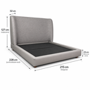 Ver imagem 7 de Conjunto King Cama Japonesa Cabeceira Milano Moderna Luxo Premiun Elegante Divani com Cabeceira em L