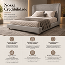 Ver imagem 4 de Conjunto King Cama Japonesa Cabeceira Milano Moderna Luxo Premiun Elegante Divani com Cabeceira em L