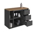 Ver imagem 4 de Balcão Gabinete de Banheiro Suspenso 80 Belagavi 1 Porta 3 Gavetas e Nichos