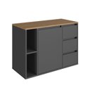 Ver imagem 2 de Balcão Gabinete de Banheiro Suspenso 80 Belagavi 1 Porta 3 Gavetas e Nichos