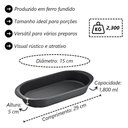 Ver imagem 2 de Kit Conjunto 3 Assadeira Beira Alta Ferro Fundido Libaneza